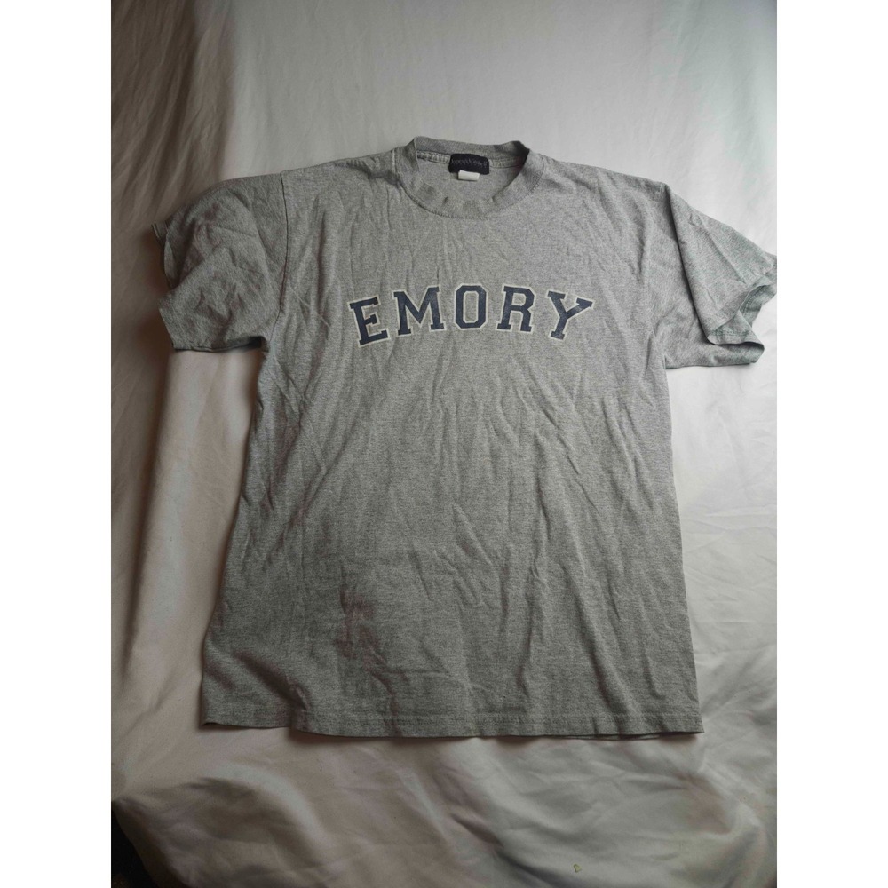 Emory University T Shirt Mens Large Gray Jones & Mitchell College Short Sleeve